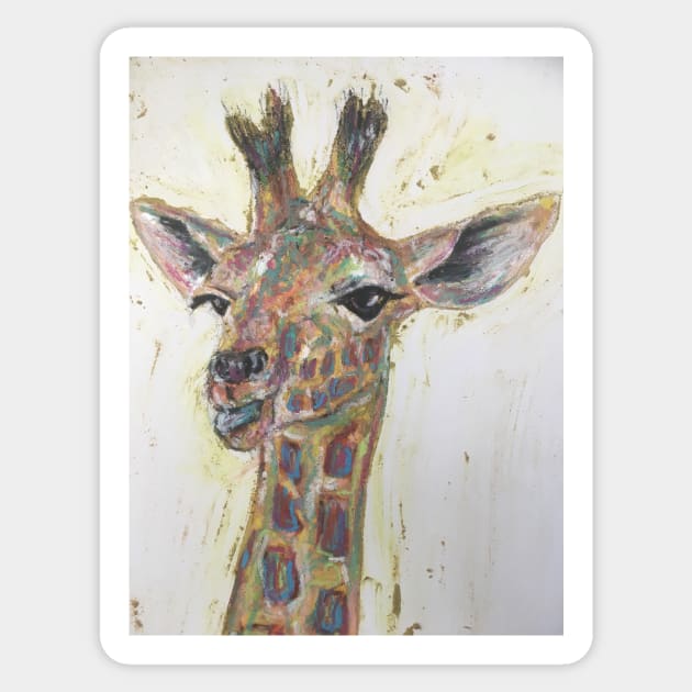 Colourful Baby Giraffe Sticker by Merlinsmates